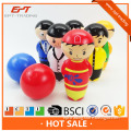 Cute doll shape indoor bowling ball game for kids